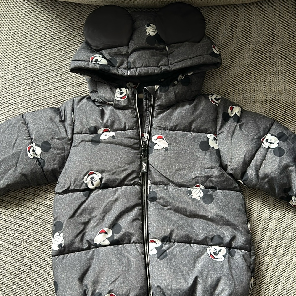H&M Disney Mickey Mouse Toddler Kid Winter Jacket